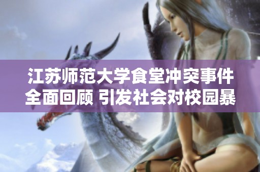 江蘇師范大學(xué)食堂沖突事件全面回顧 引發(fā)社會對校園暴力的關(guān)注