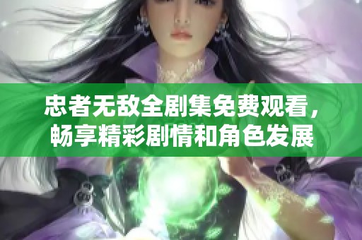忠者無敵全劇集免費觀看，暢享精彩劇情和角色發展