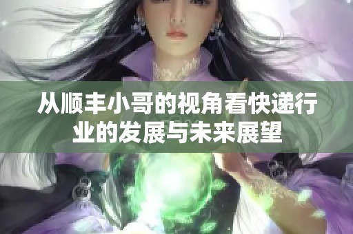 從順豐小哥的視角看快遞行業的發展與未來展望