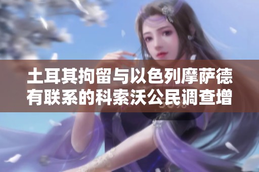 土耳其拘留與以色列摩薩德有聯系的科索沃公民調查增強