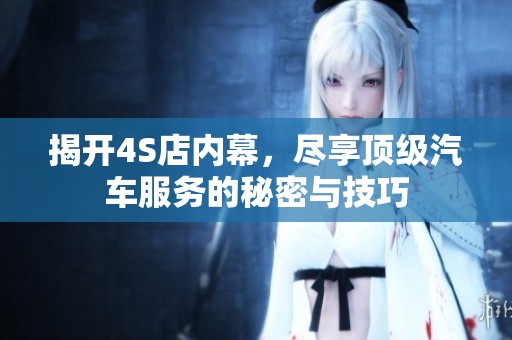 揭開4S店內(nèi)幕，盡享頂級汽車服務(wù)的秘密與技巧