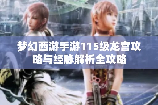 夢幻西游手游115級龍宮攻略與經(jīng)脈解析全攻略