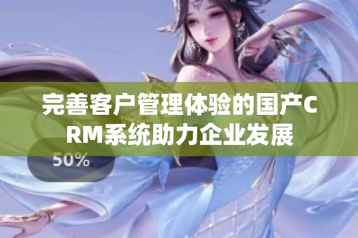 完善客戶管理體驗的國產CRM系統(tǒng)助力企業(yè)發(fā)展