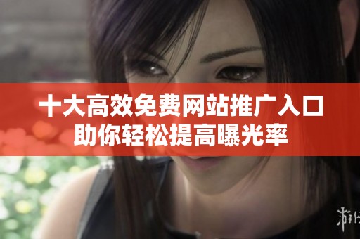 十大高效免費網站推廣入口助你輕松提高曝光率