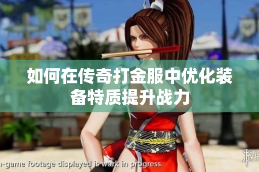 如何在傳奇打金服中優(yōu)化裝備特質(zhì)提升戰(zhàn)力
