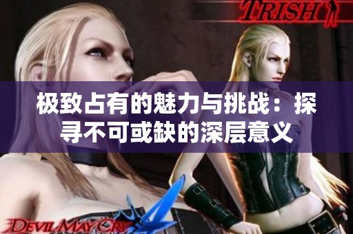 極致占有的魅力與挑戰：探尋不可或缺的深層意義