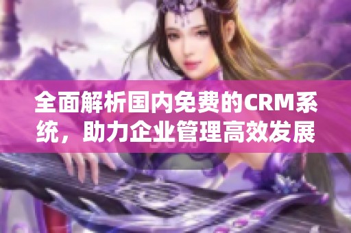 全面解析國內免費的CRM系統，助力企業管理高效發展