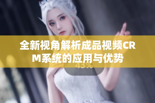 全新視角解析成品視頻CRM系統(tǒng)的應(yīng)用與優(yōu)勢