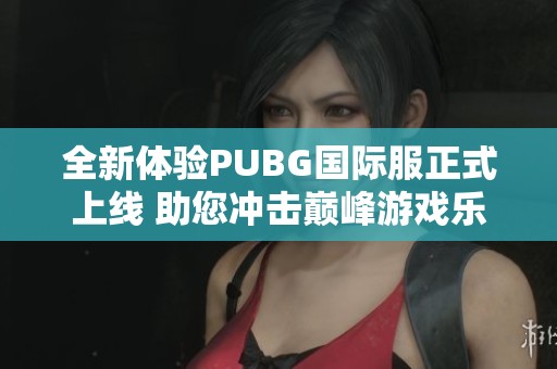 全新體驗(yàn)PUBG國(guó)際服正式上線 助您沖擊巔峰游戲樂趣