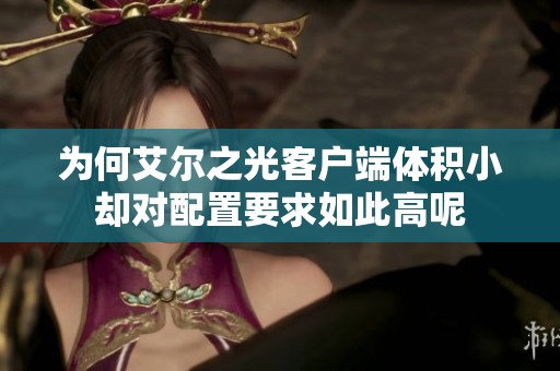為何艾爾之光客戶端體積小卻對配置要求如此高呢