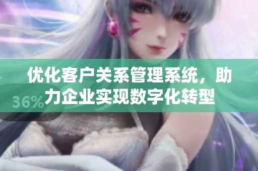 優化客戶關系管理系統，助力企業實現數字化轉型