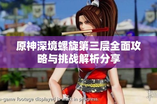 原神深境螺旋第三層全面攻略與挑戰解析分享