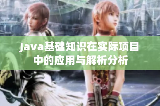 Java基礎(chǔ)知識(shí)在實(shí)際項(xiàng)目中的應(yīng)用與解析分析 Java基礎(chǔ)知識(shí)在實(shí)際項(xiàng)目中的應(yīng)用與解析分析