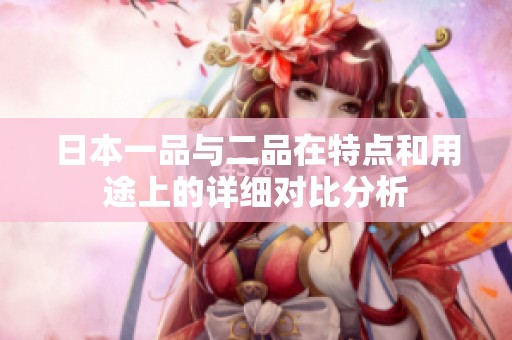 日本一品與二品在特點和用途上的詳細(xì)對比分析