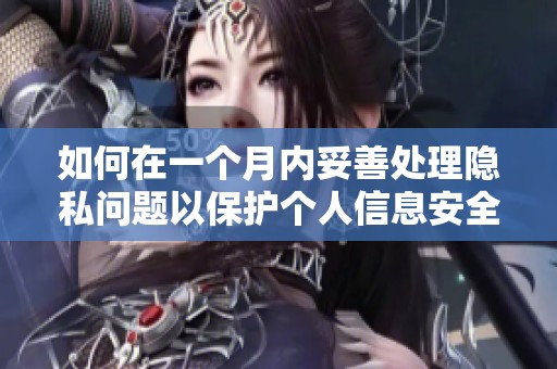 如何在一個(gè)月內(nèi)妥善處理隱私問題以保護(hù)個(gè)人信息安全