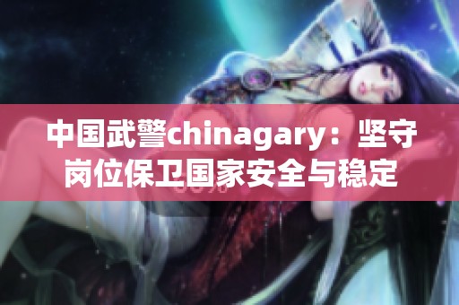 中國武警chinagary：堅(jiān)守崗位保衛(wèi)國家安全與穩(wěn)定