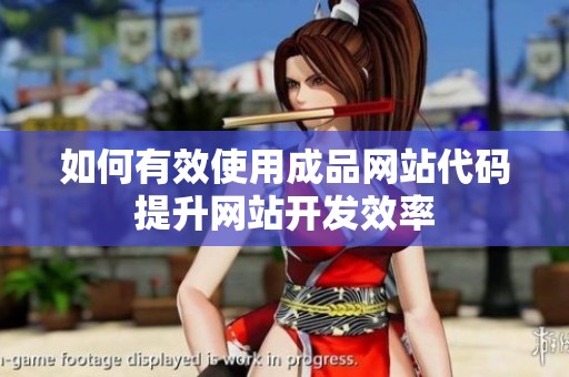 如何有效使用成品網站代碼提升網站開發效率