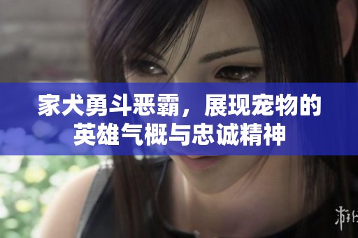 家犬勇斗惡霸，展現寵物的英雄氣概與忠誠精神