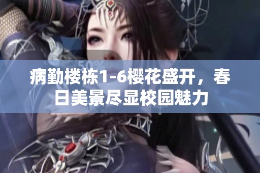病勤樓棟1-6櫻花盛開，春日美景盡顯校園魅力