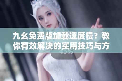 九幺免費(fèi)版加載速度慢？教你有效解決的實(shí)用技巧與方法
