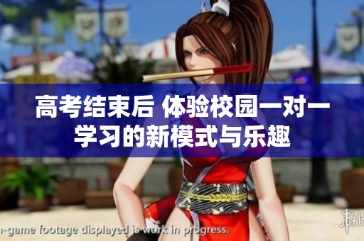 高考結束后 體驗校園一對一學習的新模式與樂趣