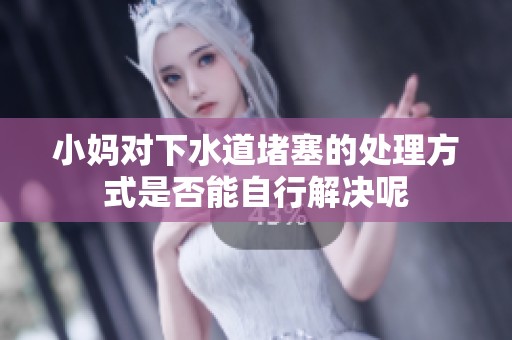 小媽對下水道堵塞的處理方式是否能自行解決呢