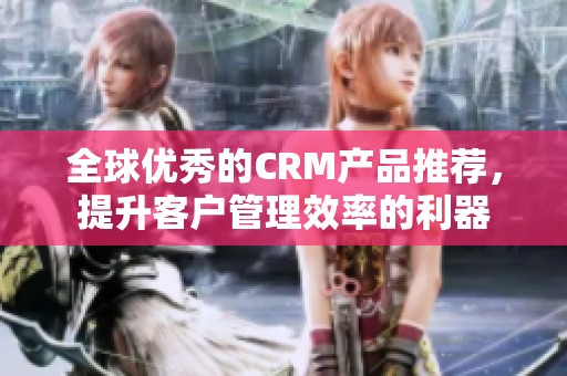 全球優(yōu)秀的CRM產(chǎn)品推薦，提升客戶管理效率的利器