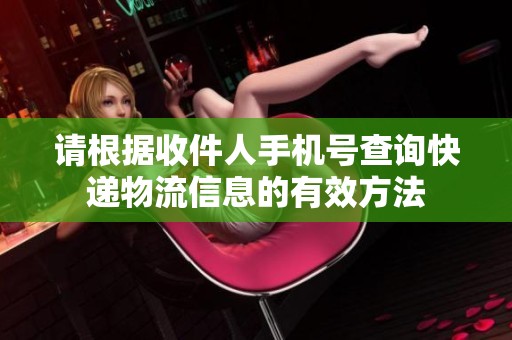 請(qǐng)根據(jù)收件人手機(jī)號(hào)查詢快遞物流信息的有效方法