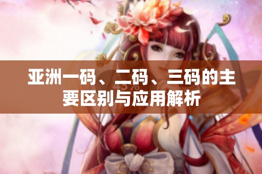 亞洲一碼、二碼、三碼的主要區別與應用解析