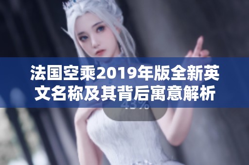 法國空乘2019年版全新英文名稱及其背后寓意解析