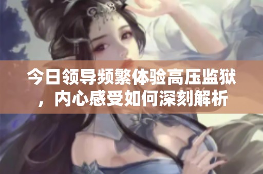今日領導頻繁體驗高壓監獄，內心感受如何深刻解析