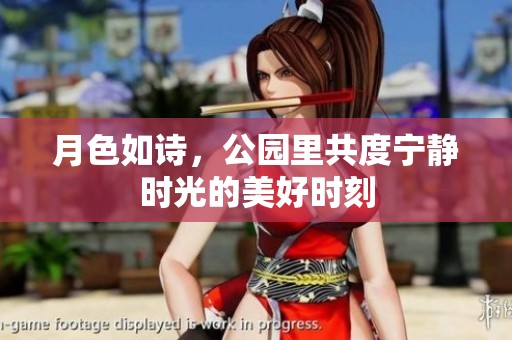 月色如詩，公園里共度寧靜時光的美好時刻