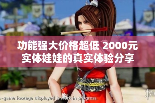 功能強大價格超低 2000元實體娃娃的真實體驗分享