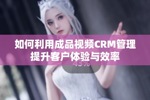 如何利用成品視頻CRM管理提升客戶體驗與效率