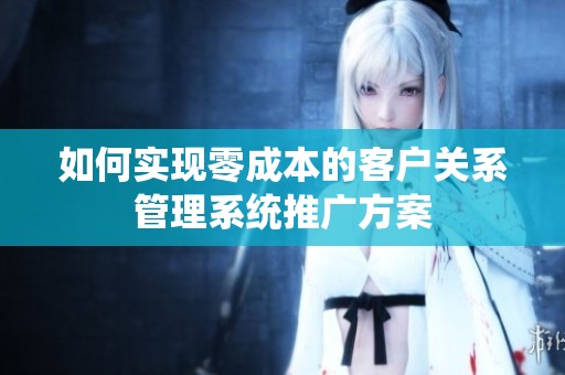 如何實(shí)現(xiàn)零成本的客戶關(guān)系管理系統(tǒng)推廣方案