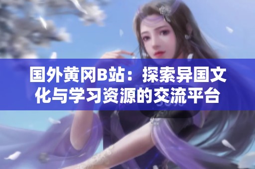 國外黃岡B站：探索異國文化與學習資源的交流平臺