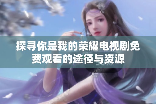 探尋你是我的榮耀電視劇免費觀看的途徑與資源