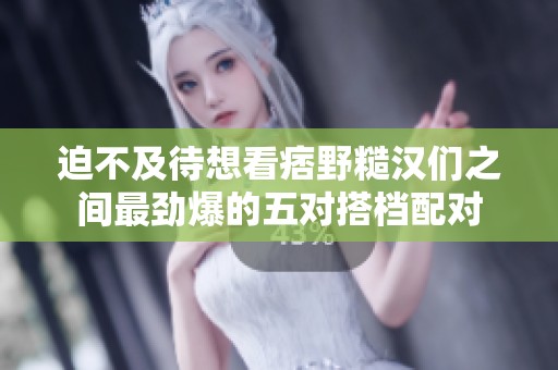 迫不及待想看痞野糙漢們之間最勁爆的五對(duì)搭檔配對(duì)