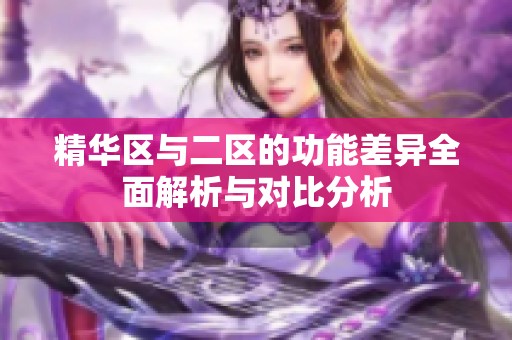 精華區與二區的功能差異全面解析與對比分析