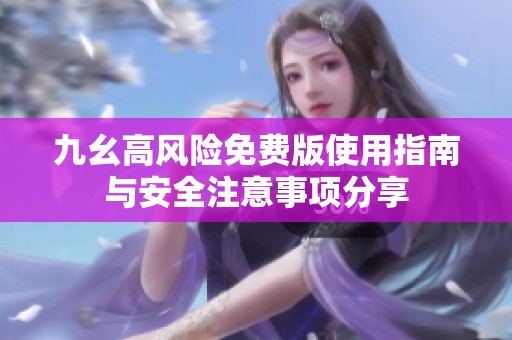 九幺高風險免費版使用指南與安全注意事項分享