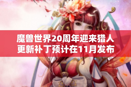 魔獸世界20周年迎來獵人更新補丁預計在11月發布
