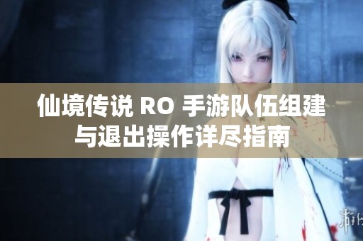 仙境傳說 RO 手游隊伍組建與退出操作詳盡指南