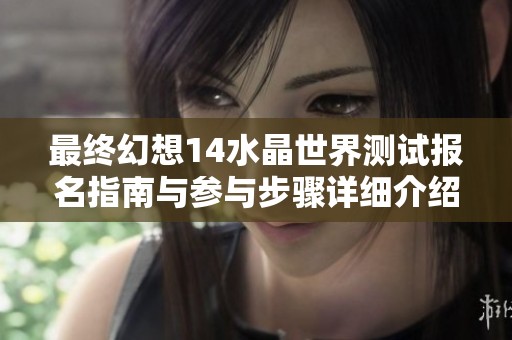 最終幻想14水晶世界測試報名指南與參與步驟詳細介紹