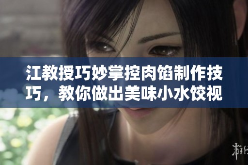 江教授巧妙掌控肉餡制作技巧，教你做出美味小水餃視頻