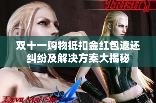 雙十一購物抵扣金紅包返還糾紛及解決方案大揭秘