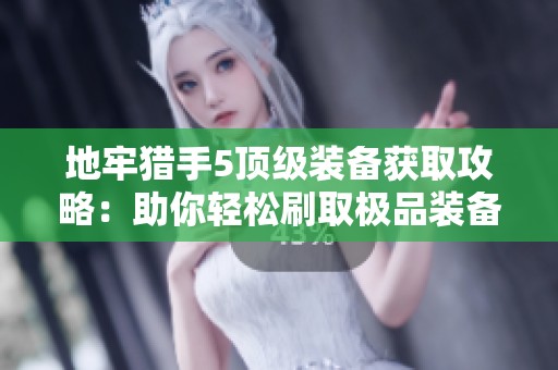 地牢獵手5頂級裝備獲取攻略：助你輕松刷取極品裝備技巧解析