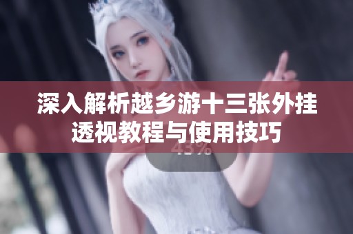 深入解析越鄉游十三張外掛透視教程與使用技巧