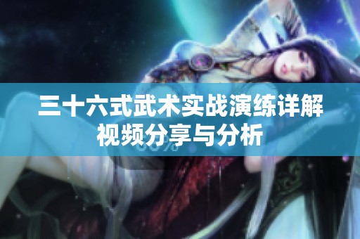 三十六式武術實戰演練詳解視頻分享與分析