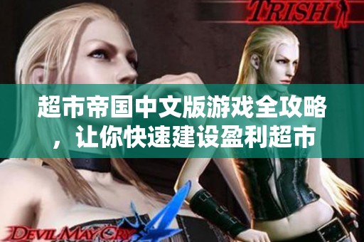 超市帝國中文版游戲全攻略，讓你快速建設盈利超市