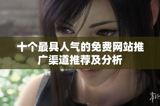十個最具人氣的免費網站推廣渠道推薦及分析
